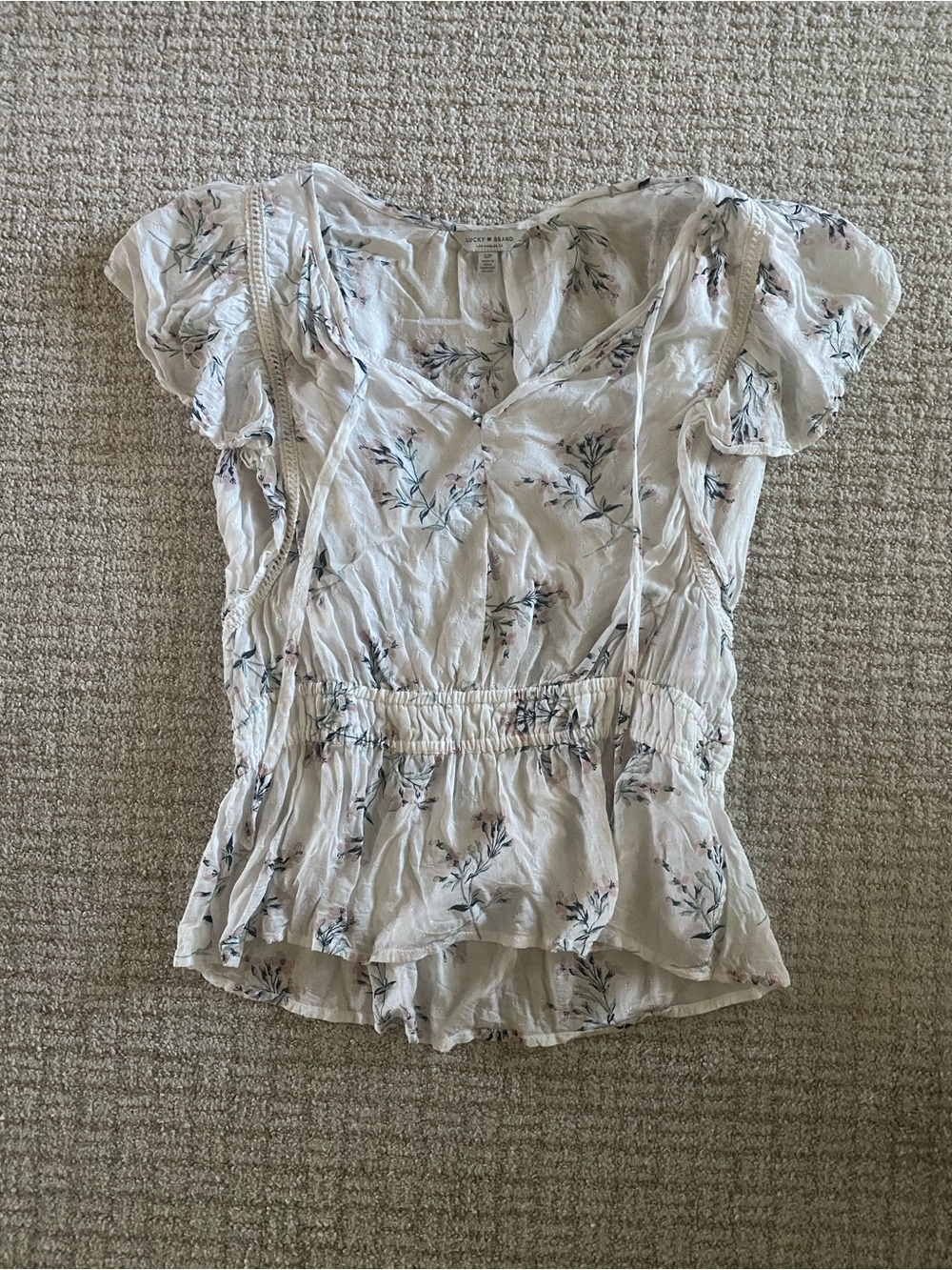Light Floral V-Neck Shirt